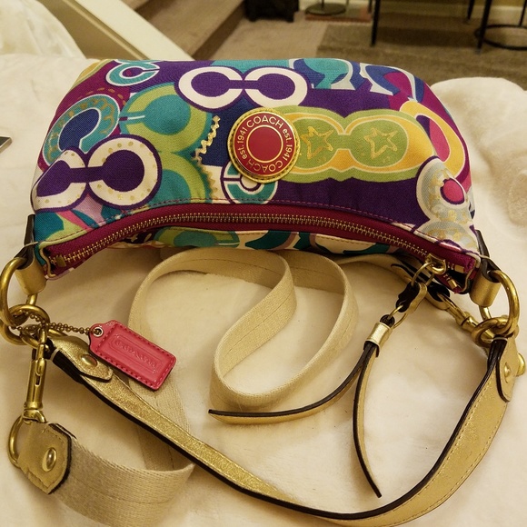 🍃MINT🍃Coach🌺Poppy Pop C Graffiti Crossbody - Picture 3 of 7